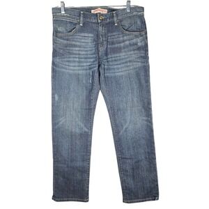 Gap Boyfriend Jeans Womens 8R Medium Wash Distressed Straight Leg Blue Denim